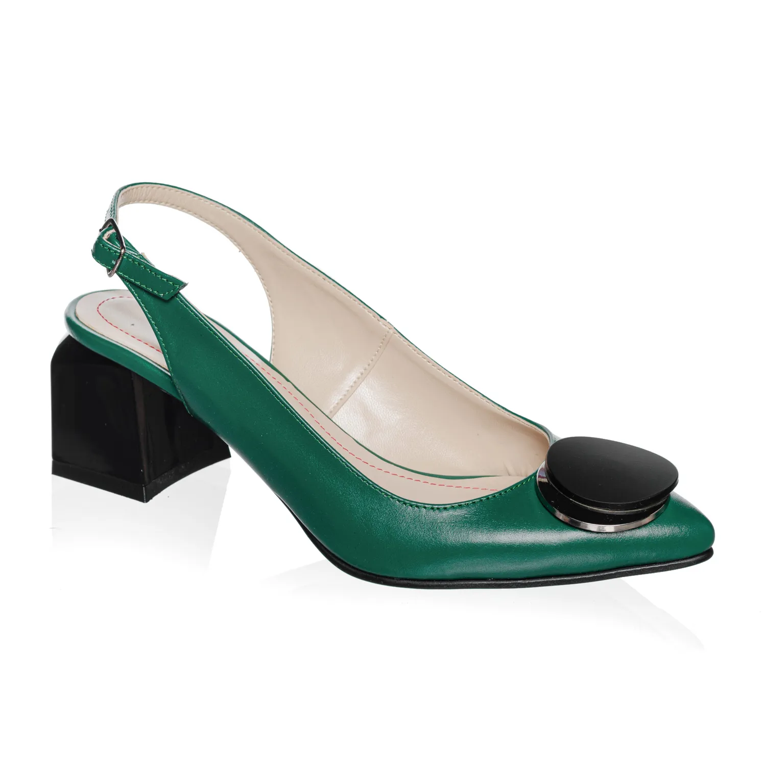 Catinca Shoes D32 VB sandale damă verde box piele