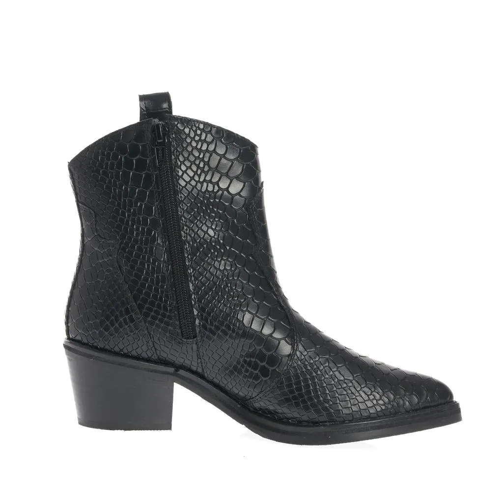 Ana Urbana Shoes Brussels ciocate negre toc mic gros