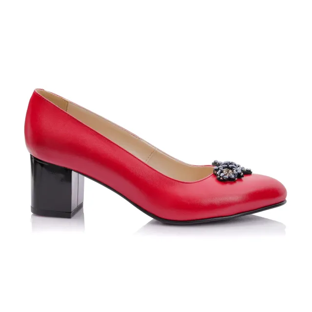 Catinca Shoes A62 RB pantofi damă piele roșu box