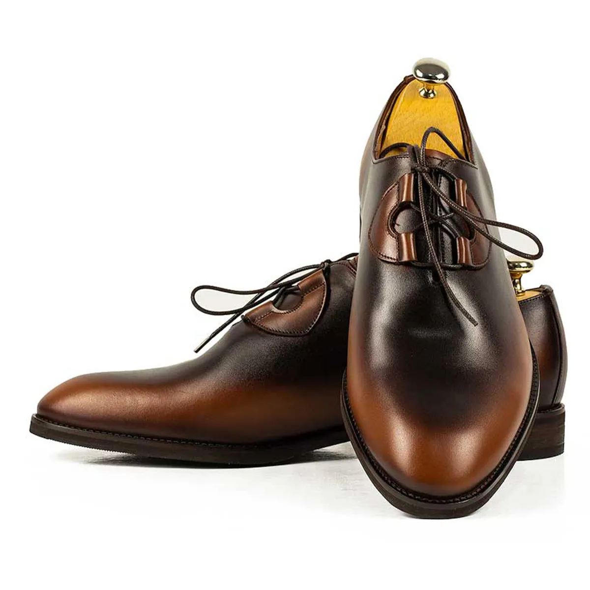 Lucas Shoes Elegant 725 pantofi maro coniac piele