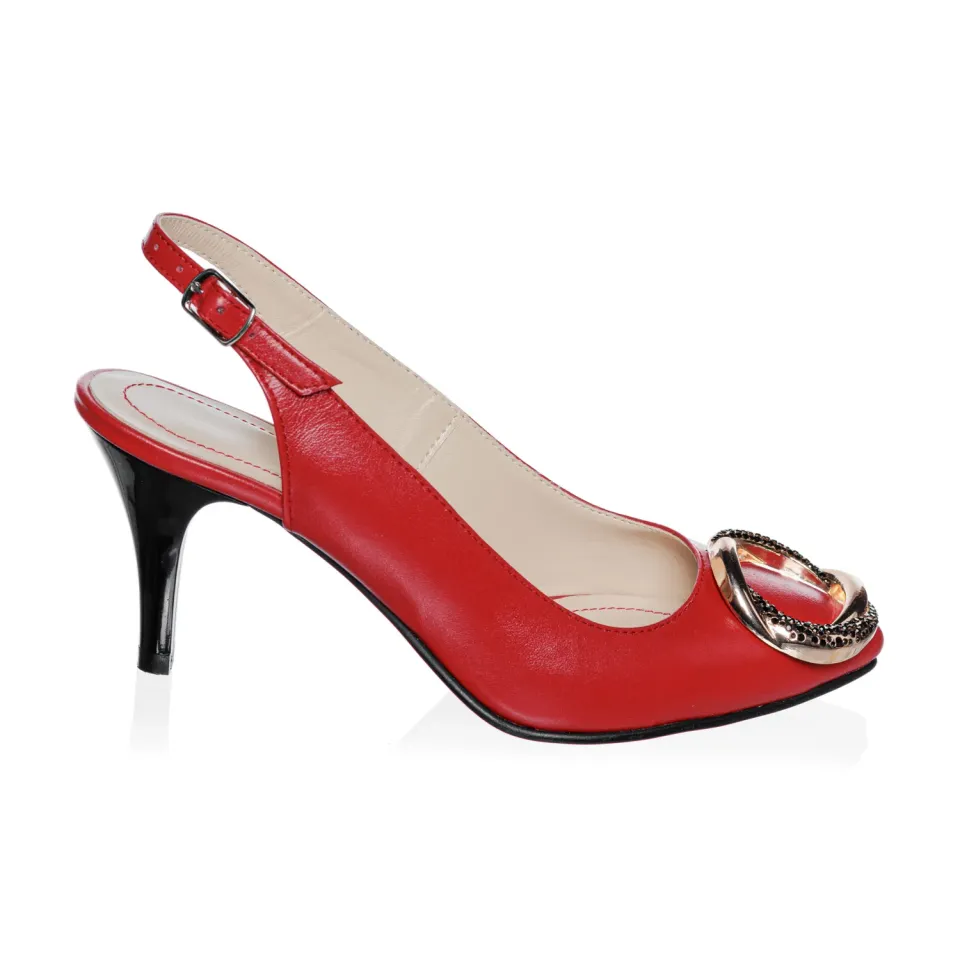 Catinca Shoes D36 RB sandale dama piele rosu box