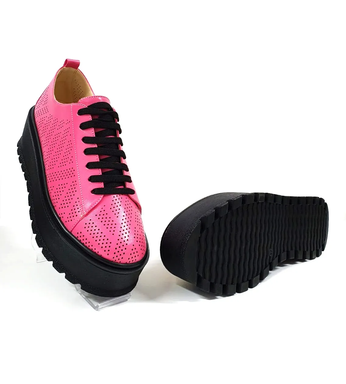 Catinca Shoes XP3 RZ pantofi dama perforati roz piele