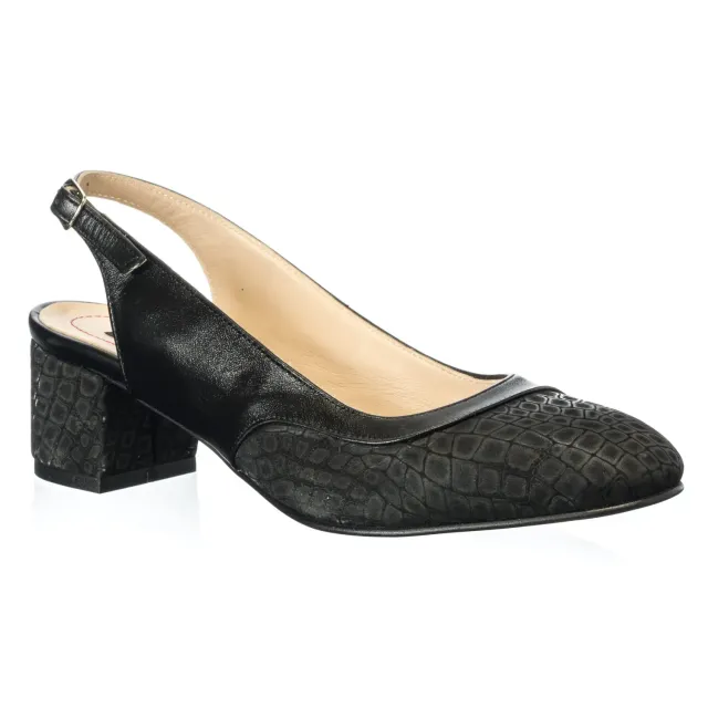 Catinca Shoes A88 NPN sandale dama negru pietre negre piele