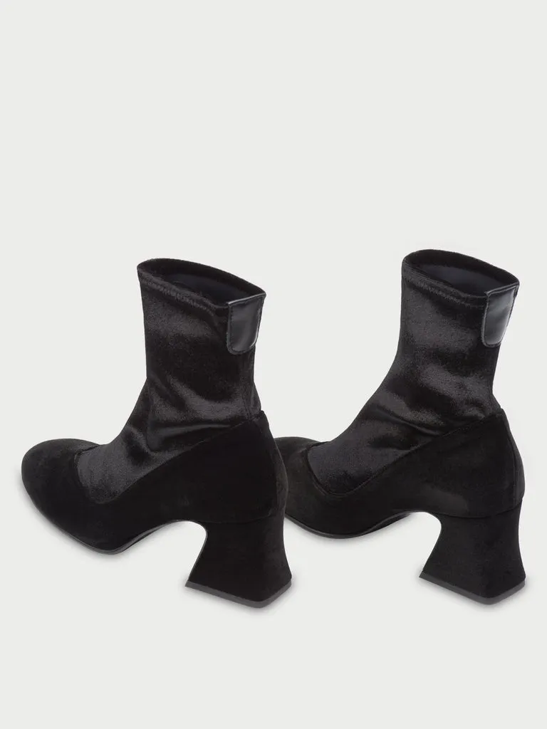 Flagelus The D'Orsey Booty botine velur negru toc 6cm
