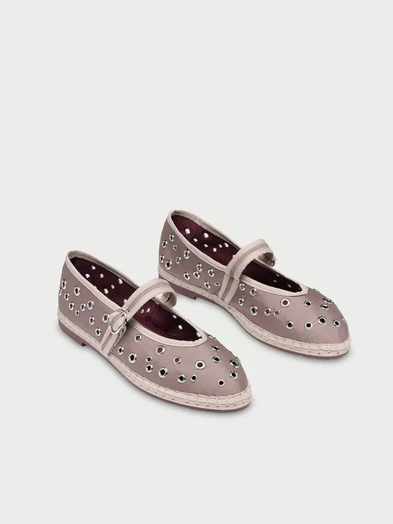 Flagelus Ophelia Grey balerini lila din matase