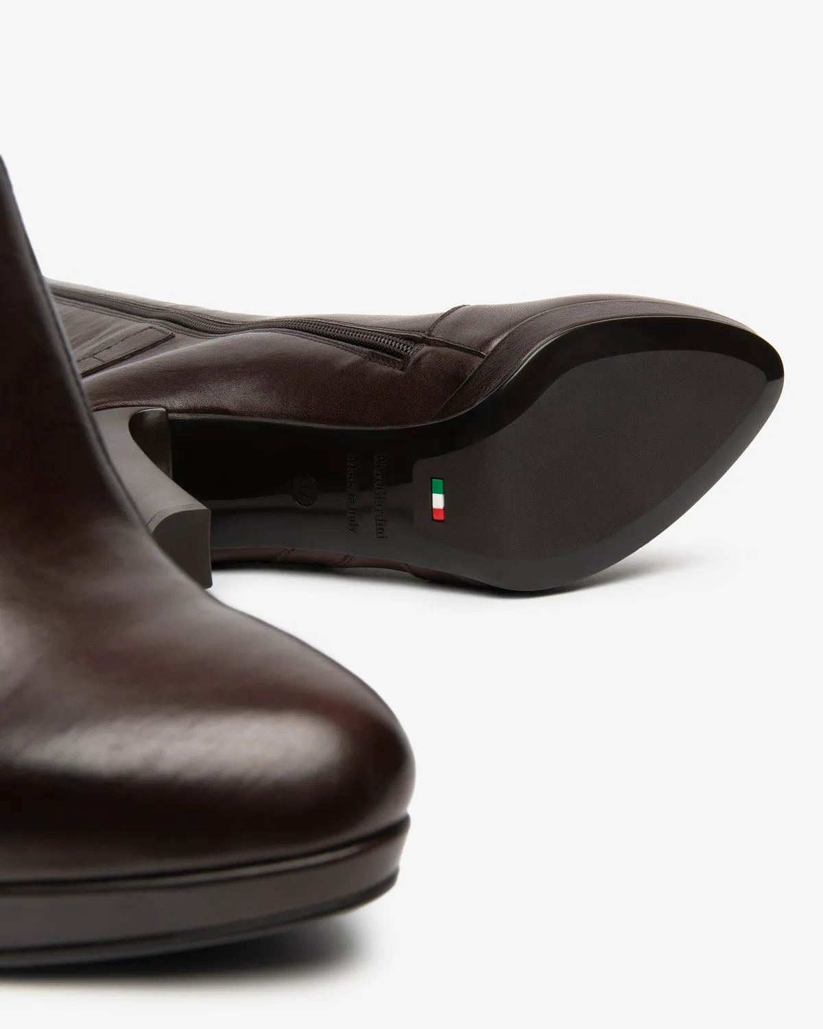 NeroGiardini cizme dama piele toc 10 cm fermoar