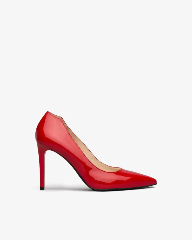 Pantofi piele lacuita dama NeroGiardini stiletto 9,5 cm