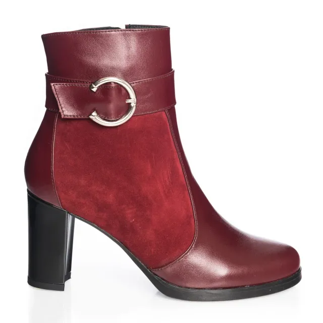 Catinca Shoes GX25 BBA ghete dama piele naturala bordo box