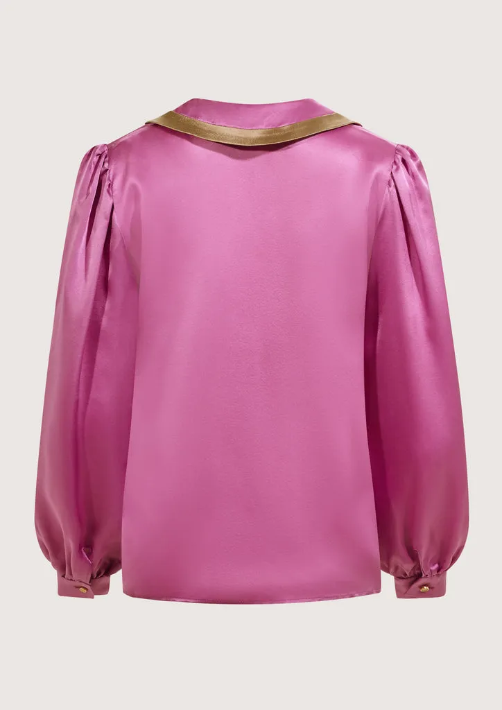 Flagelus Baseball Pink bluza matase roz