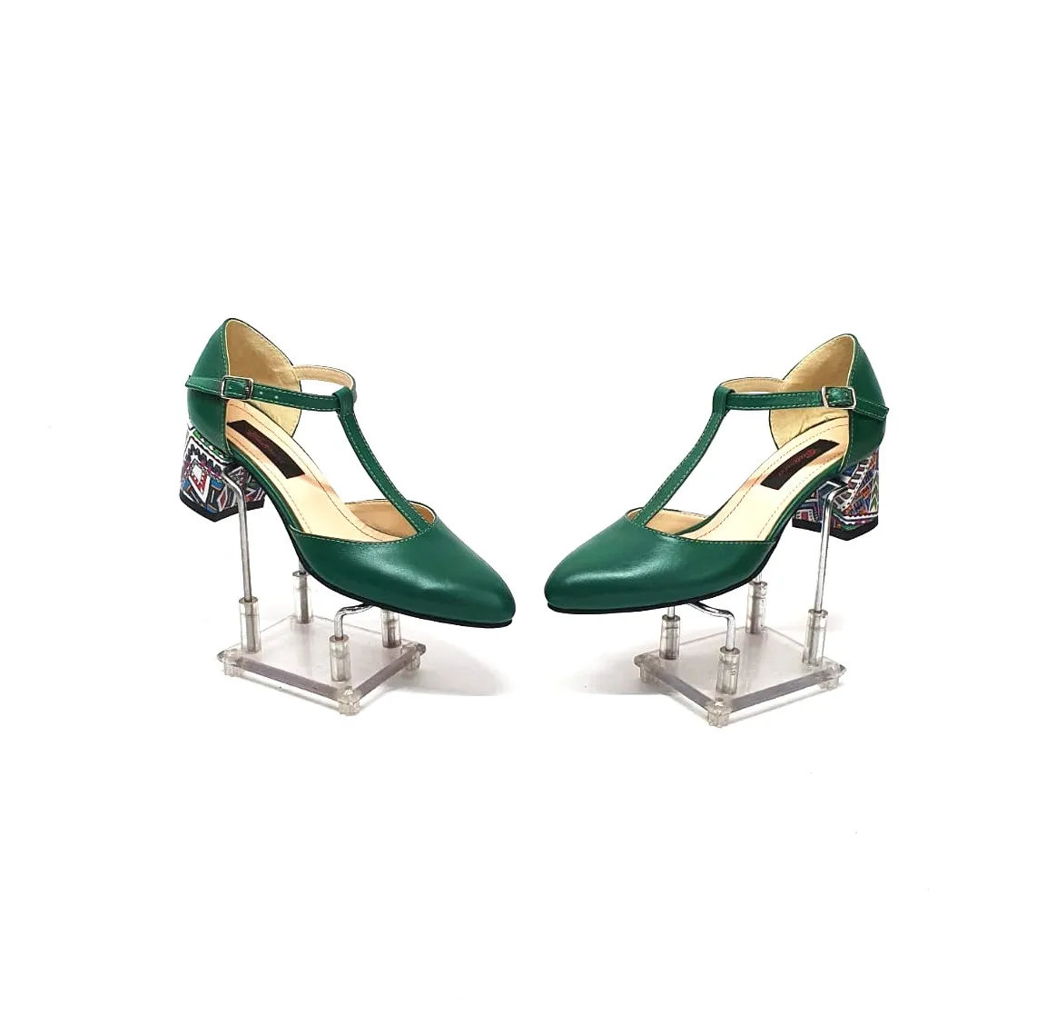 Catinca Shoes D13 VBT sandale piele naturala verde traditional
