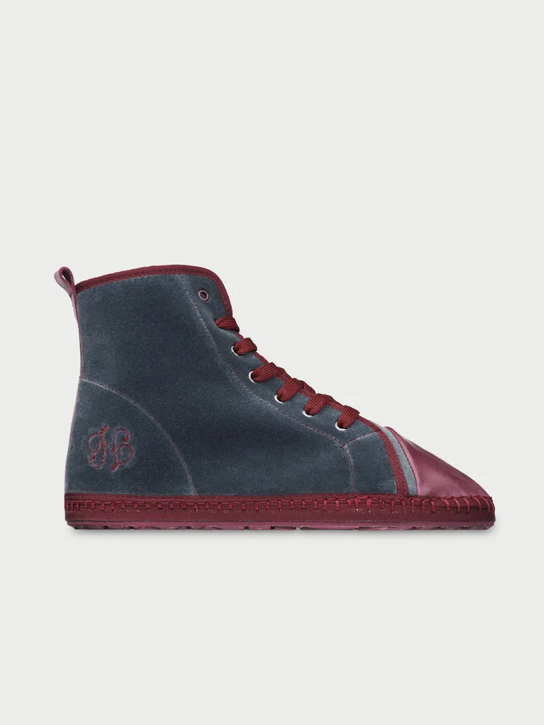 Flagelus The Old Sport Grey botine gri catifea