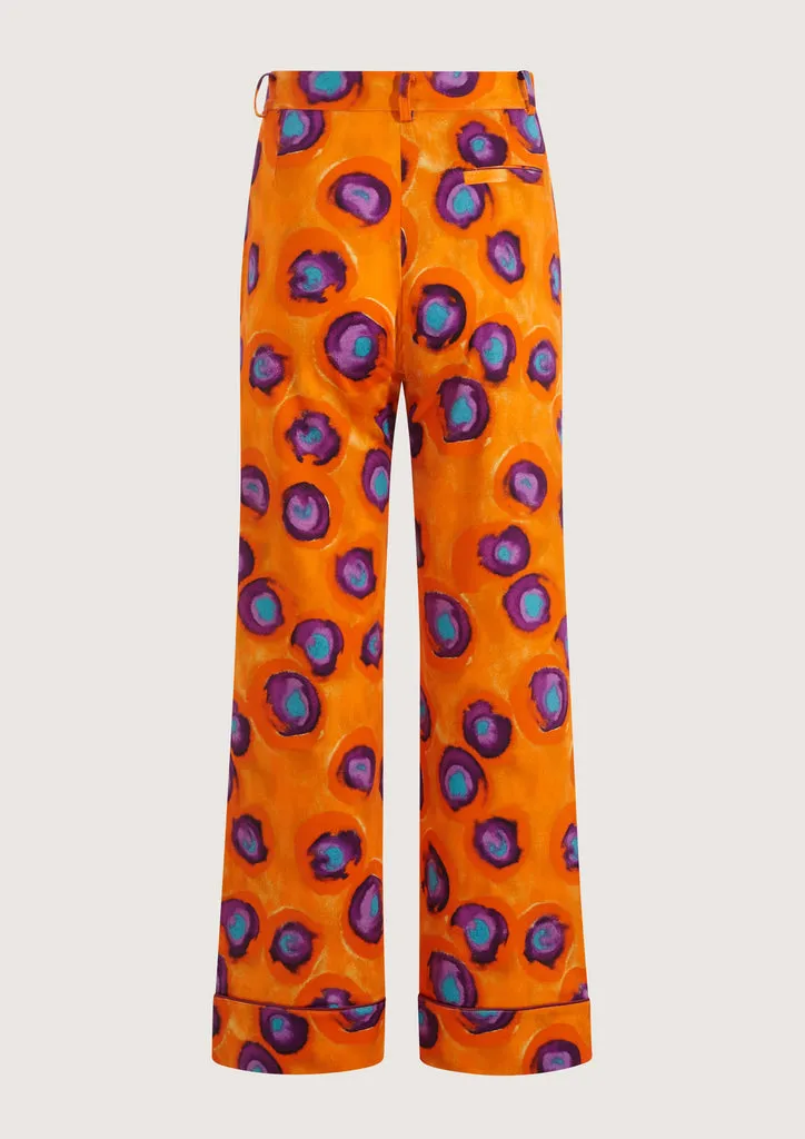 Flagelus Coco Baseball pantaloni portocalii tie-dye