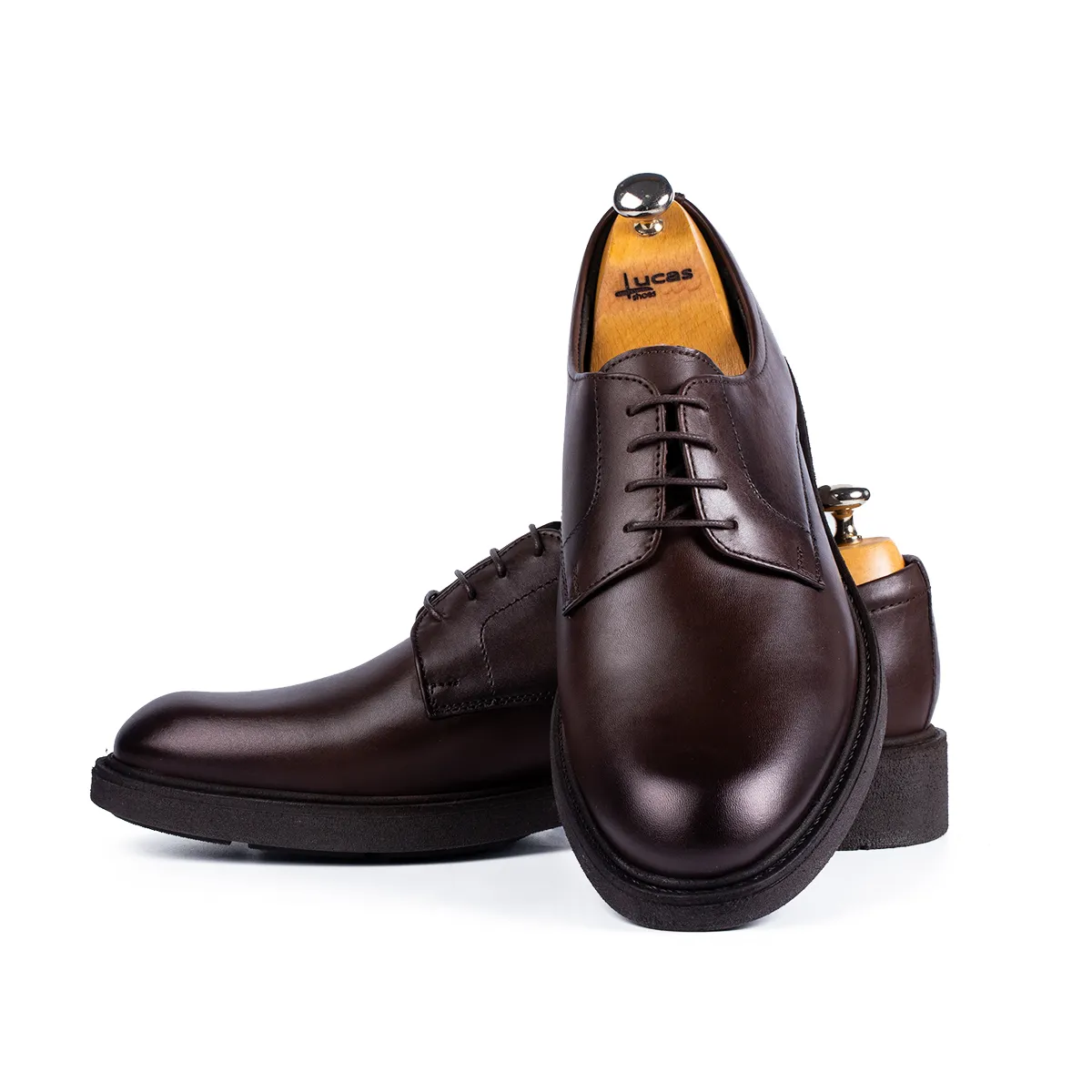 Lucas Shoes 346 Elegant pantofi piele maro talpă ușoară