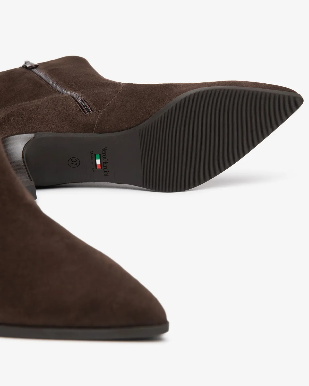 NeroGiardini botine piele intoarsa dama toc 5,5 cm