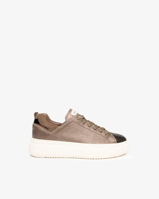 NeroGiardini Sneakers Piele Dama Platforma 4cm Animal