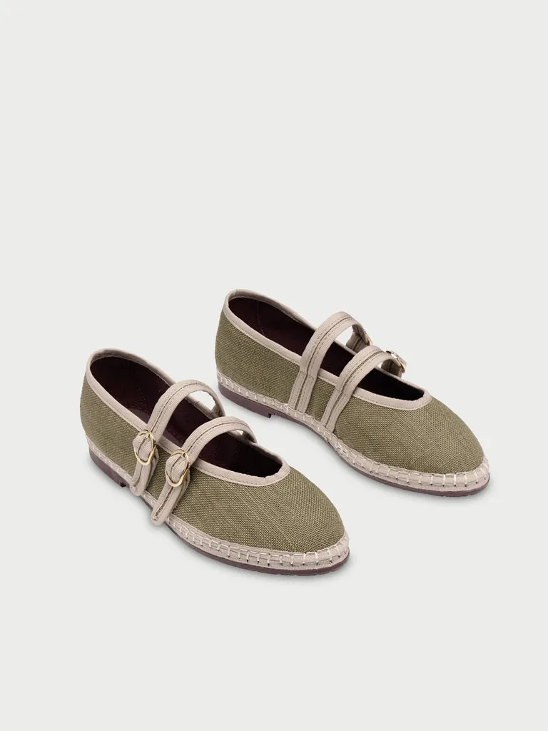 Flagelus Claire Green pantofi in verzi mary jane