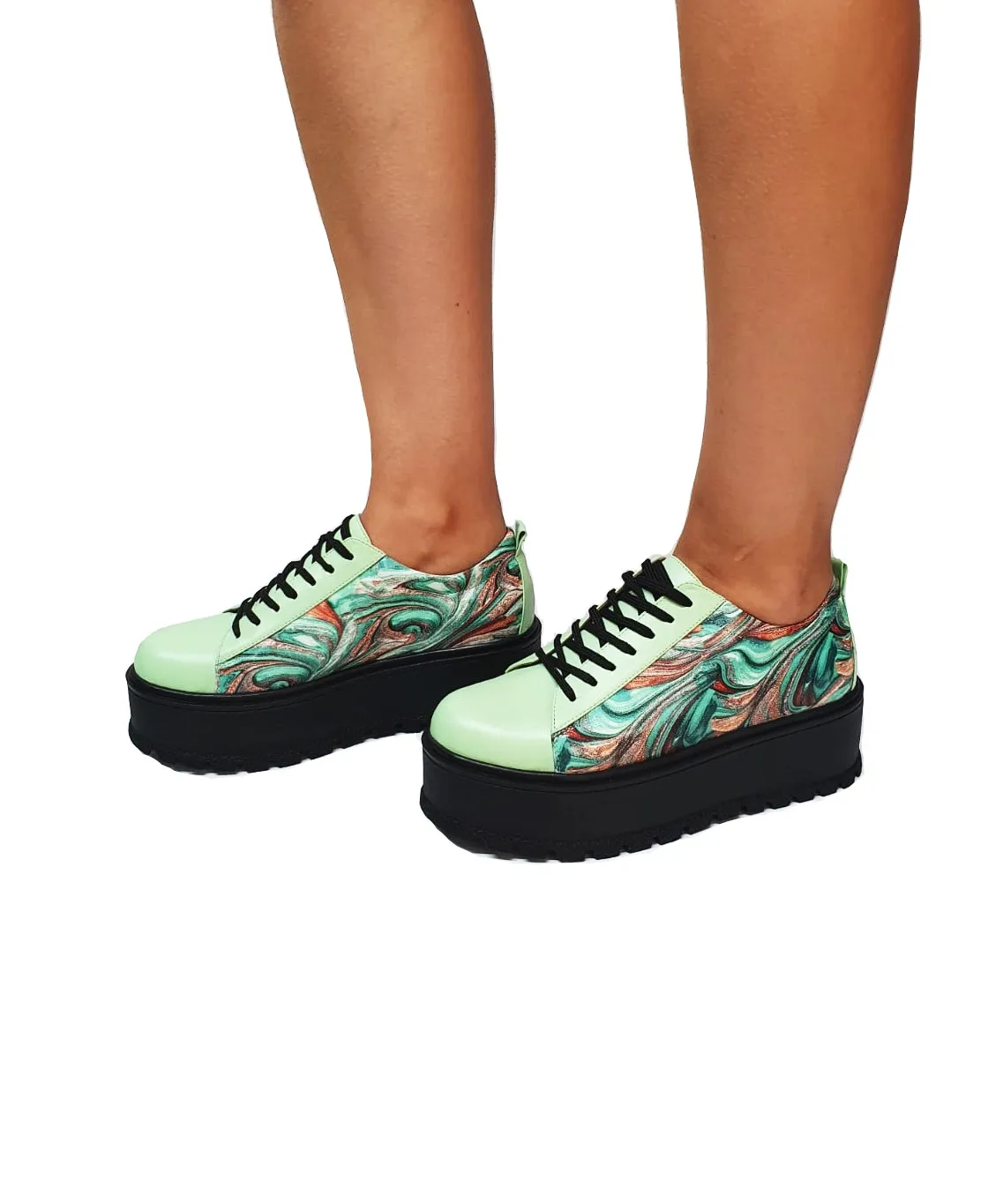 Catinca Shoes X3 VEPV pantofi dama piele vernil pictura