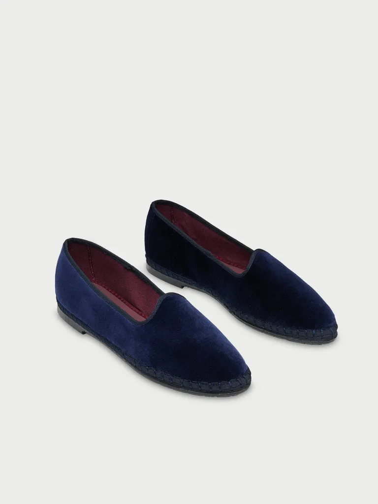 Flagelus Tilney slippers bleumarin catifea