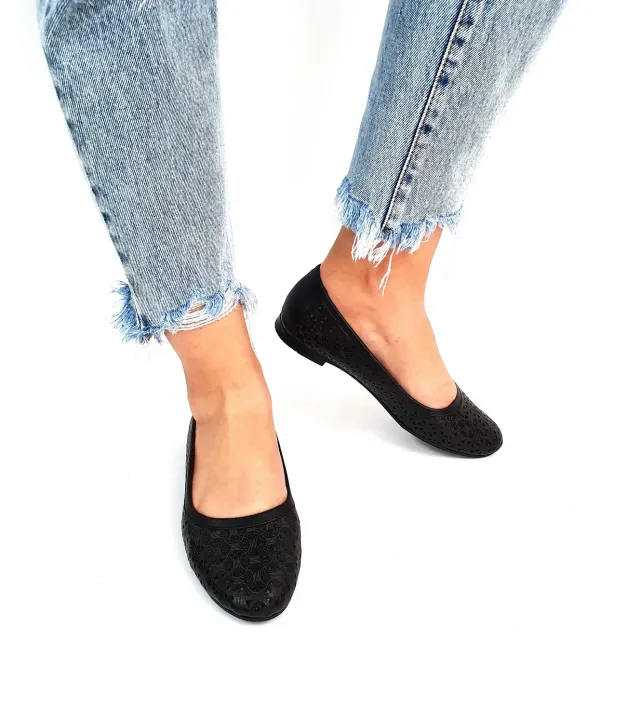 Catinca Shoes BL 4 N balerini dama piele negru