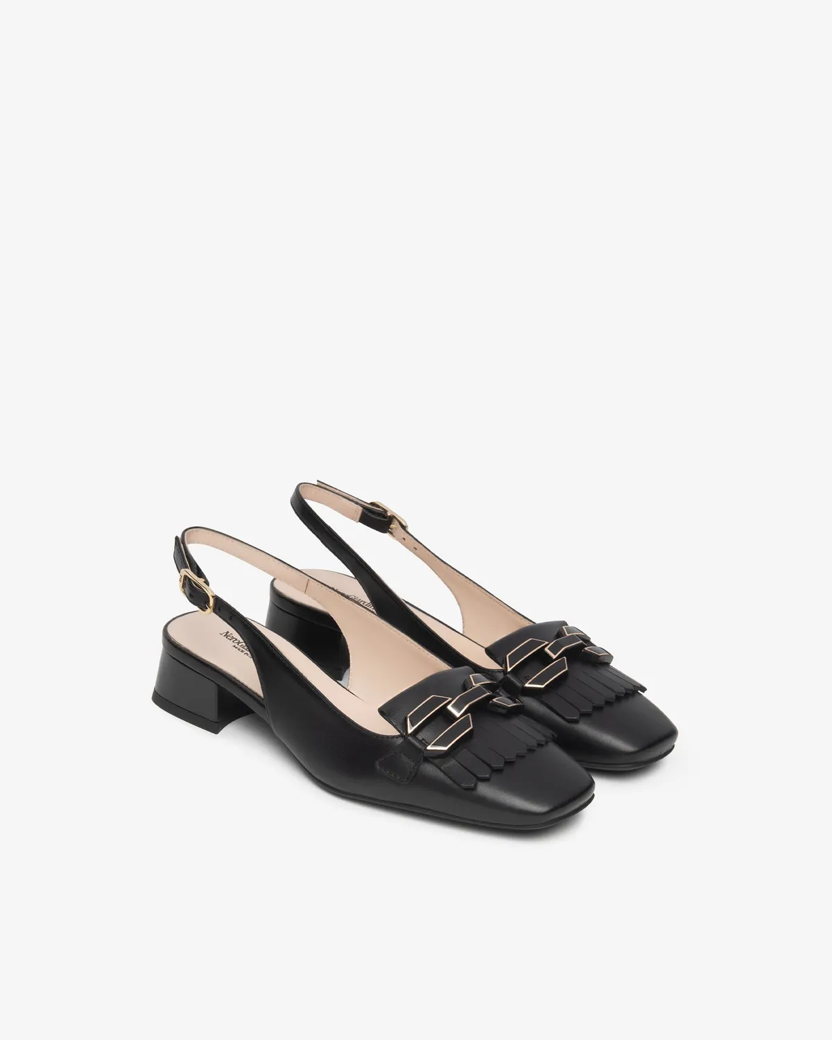 NeroGiardini pantofi dama slingback piele decupati vara
