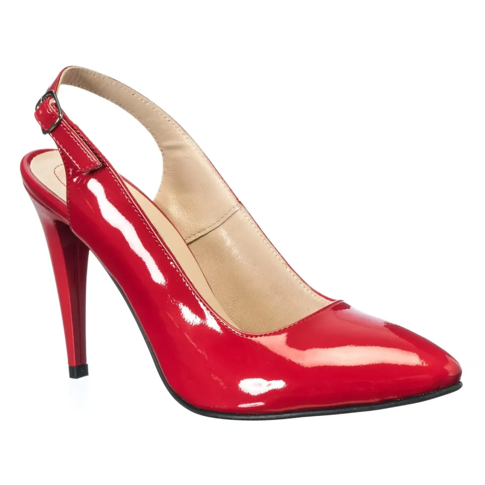 Catinca Shoes 269 RL sandale damă piele roșu lac