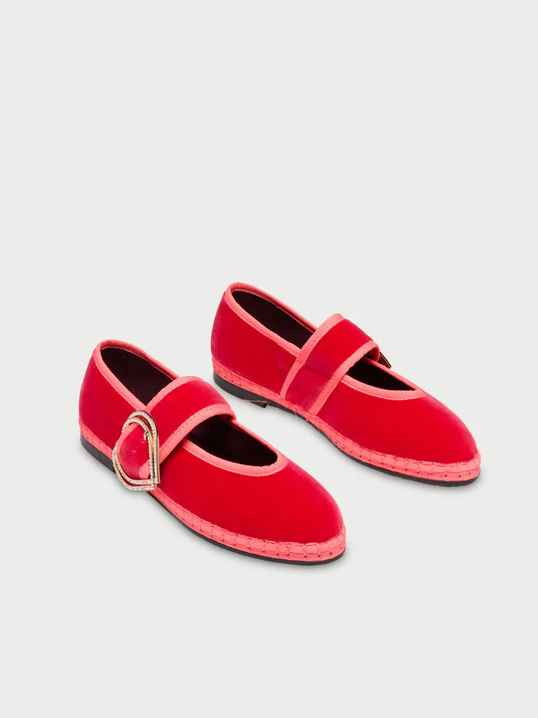 Flagelus Sophie Love Fuchsia pantofi dama catifea