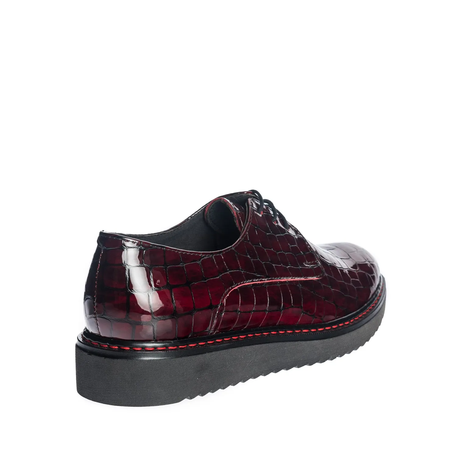Catinca Shoes G33 BC pantofi dama piele bordo croco