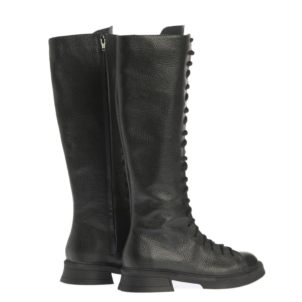 Ana Urbana Shoes Nicole bocanci negri piele granulată