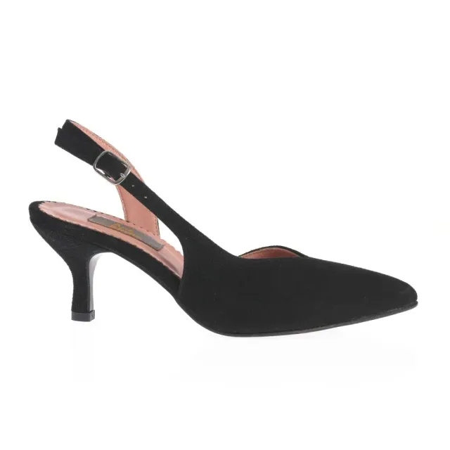 Ana Urbana Frankfurt pantofi velur negru slingback