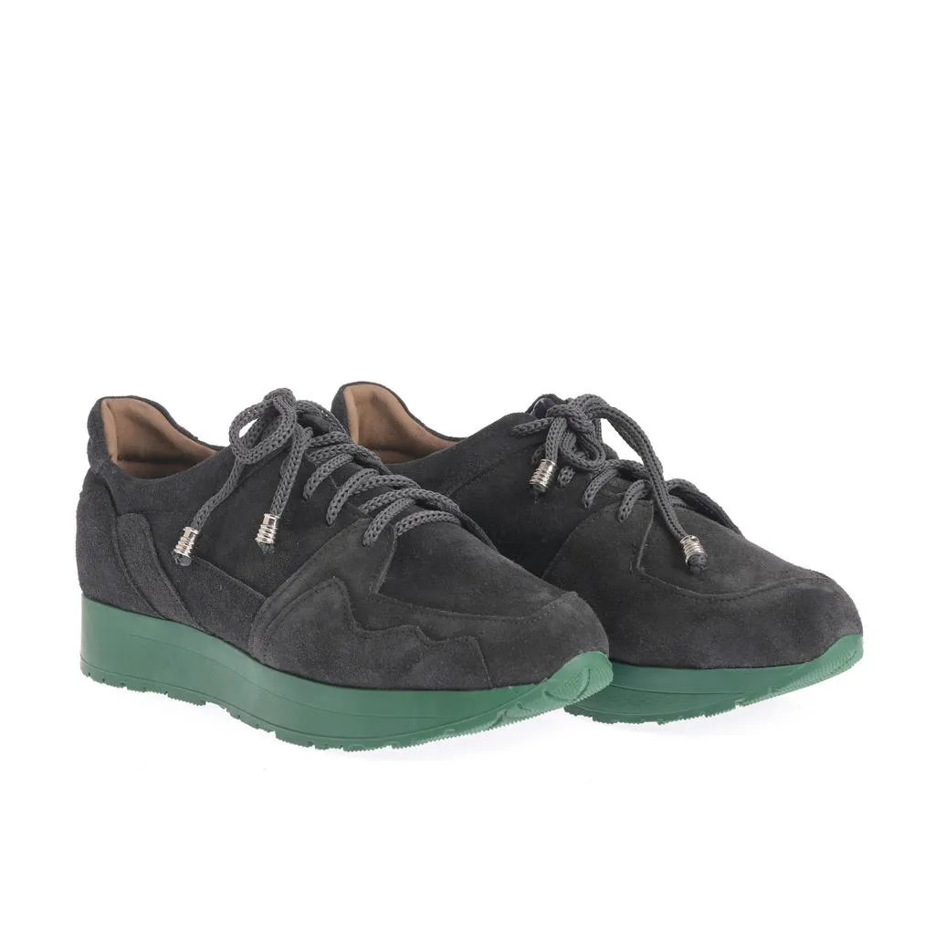 Ana Urbana Shoes Carmen pantofi gri-verde platformă