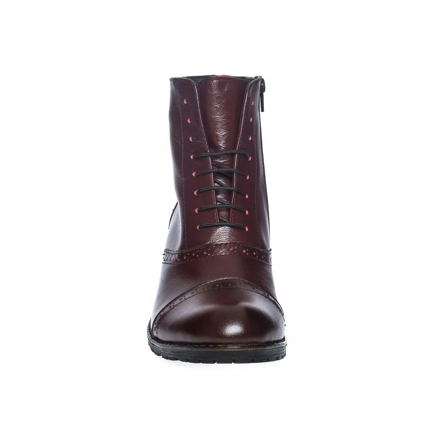 Catinca Shoes BC1 B ghete bordo piele naturală