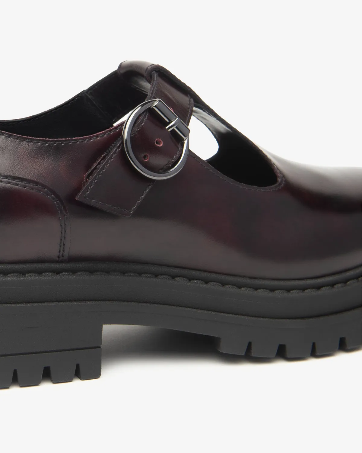 NeroGiardini Pantofi Mary Jane Bordo Toc 40mm