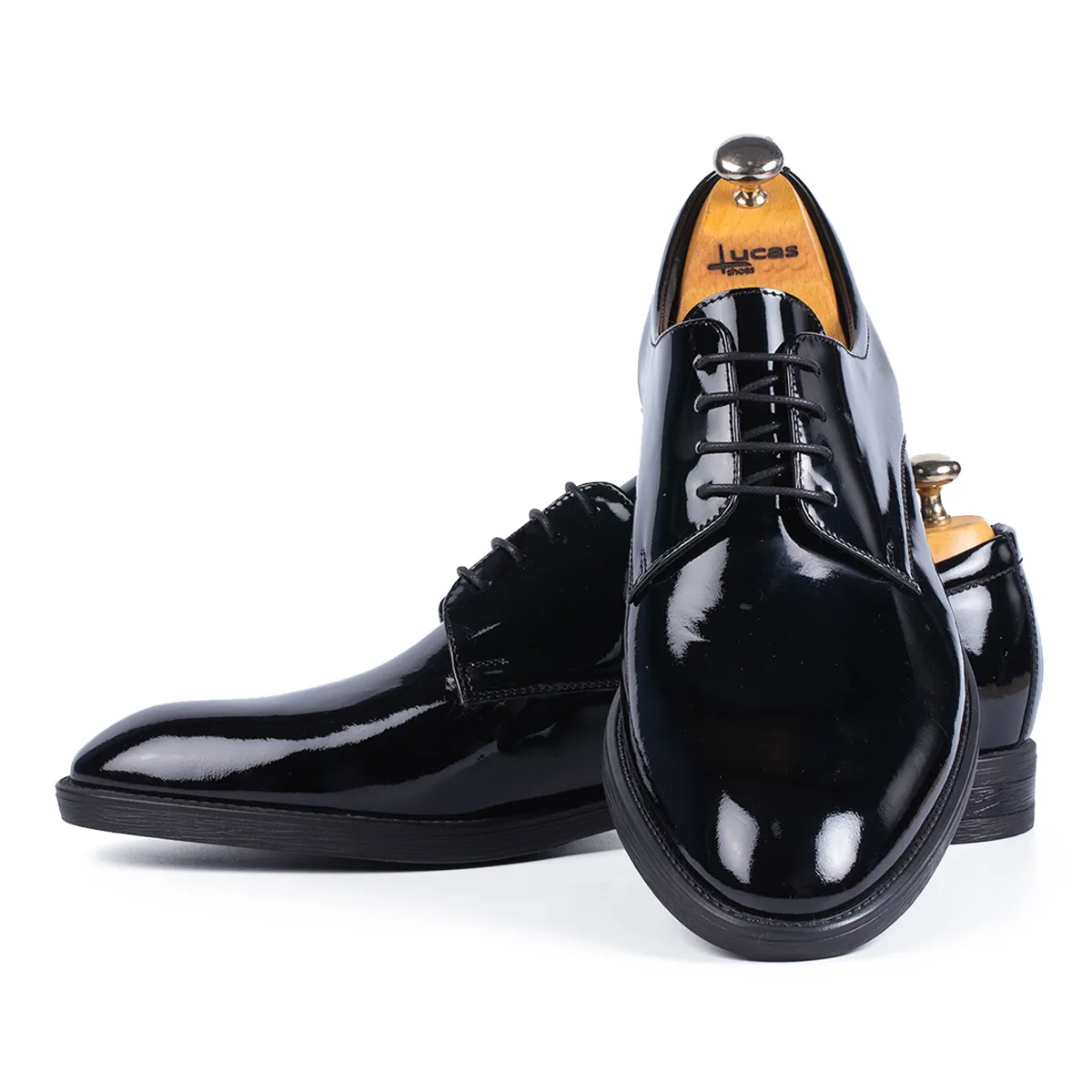 Lucas Shoes Elegant 346 pantofi bărbați negru lac