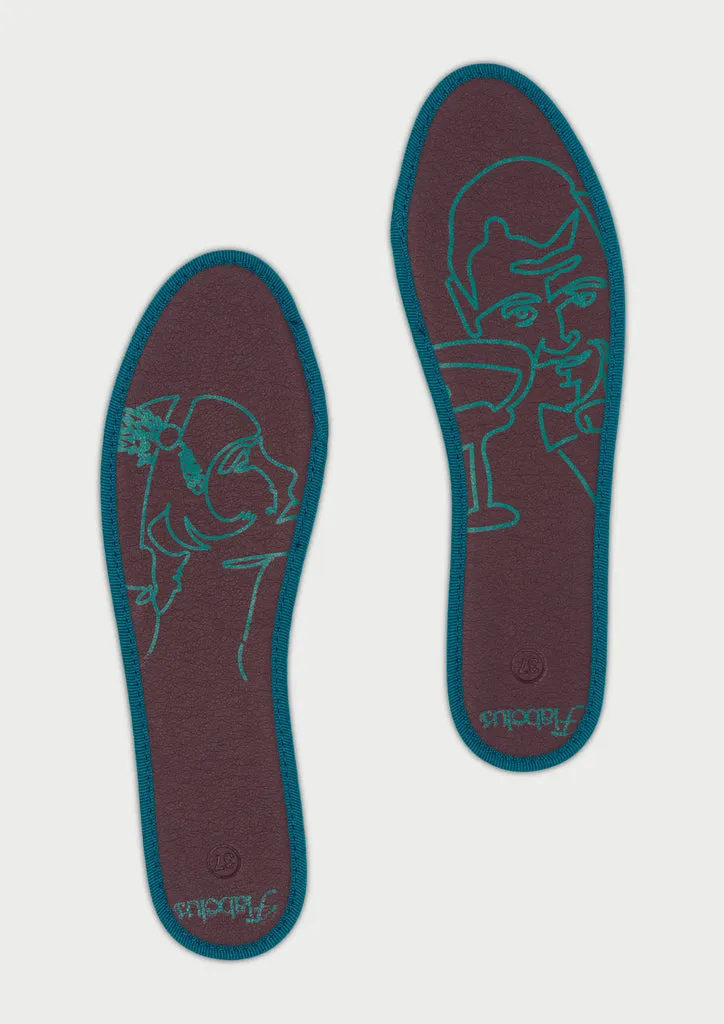 Flagelus Gatsby Insole branturi petrol ilustrate