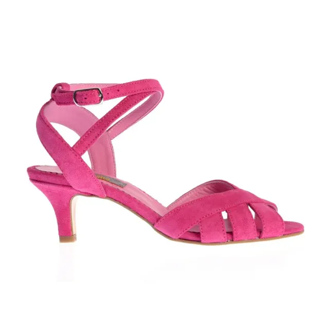 Ana Urbana Shoes Tijuana sandale fuchsia toc mic