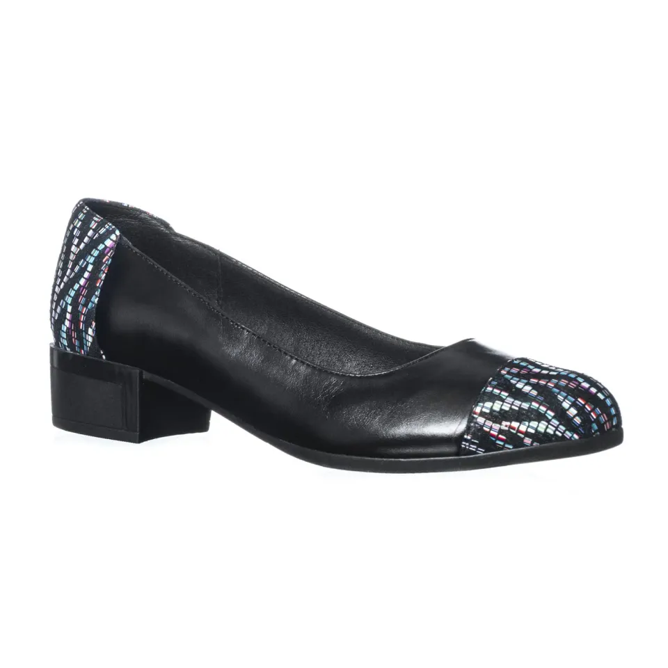 Catinca Shoes T6 NBZ pantofi dama piele naturala negru zigzag