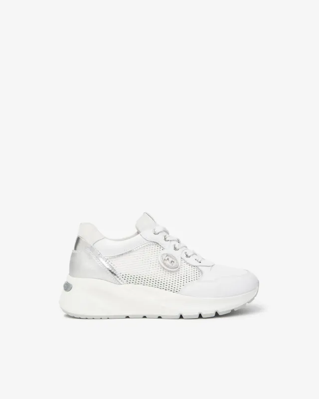 NeroGiardini sneakers dama piele panza material tehnic