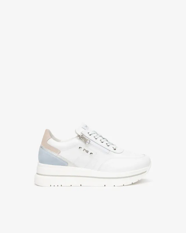 NeroGiardini sneakers damă piele naturală cu piele întoarsă