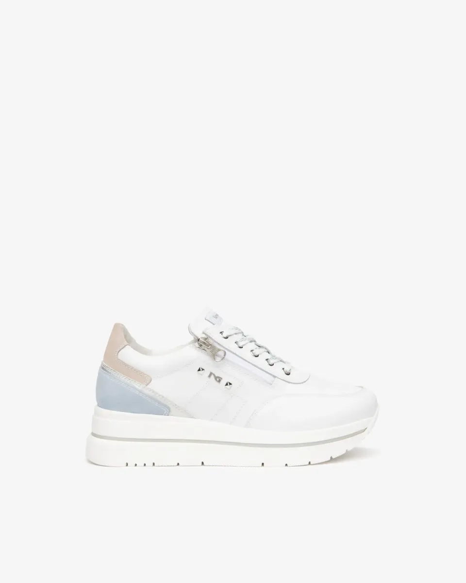 NeroGiardini sneakers damă piele naturală cu piele întoarsă