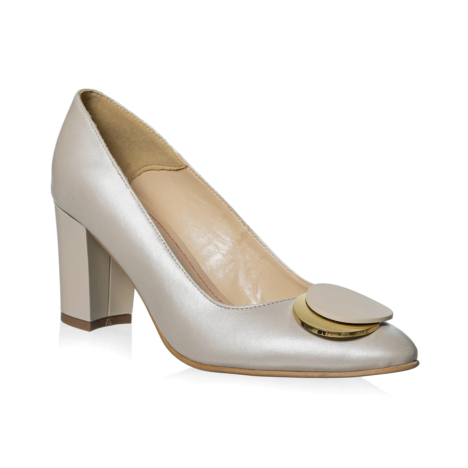 Catinca Shoes A30 BS pantofi piele bej sidef