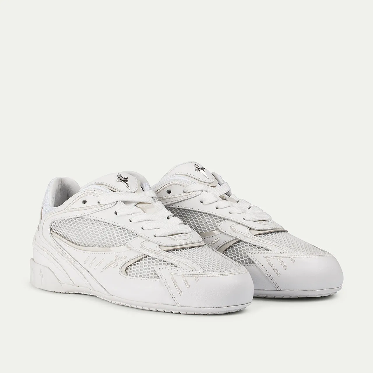 Cesare Paciotti Drift sneakers dama albi piele cu mesh