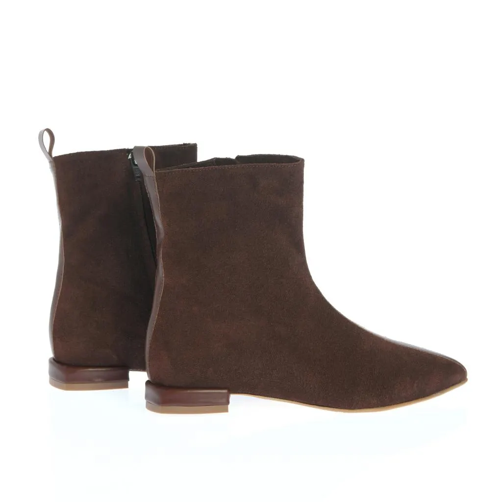 Ana Urbana Shoes Marinette botine maro ciocolata piele