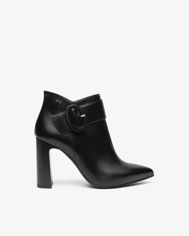 NeroGiardini botine damă piele toc 95mm cu cataramă