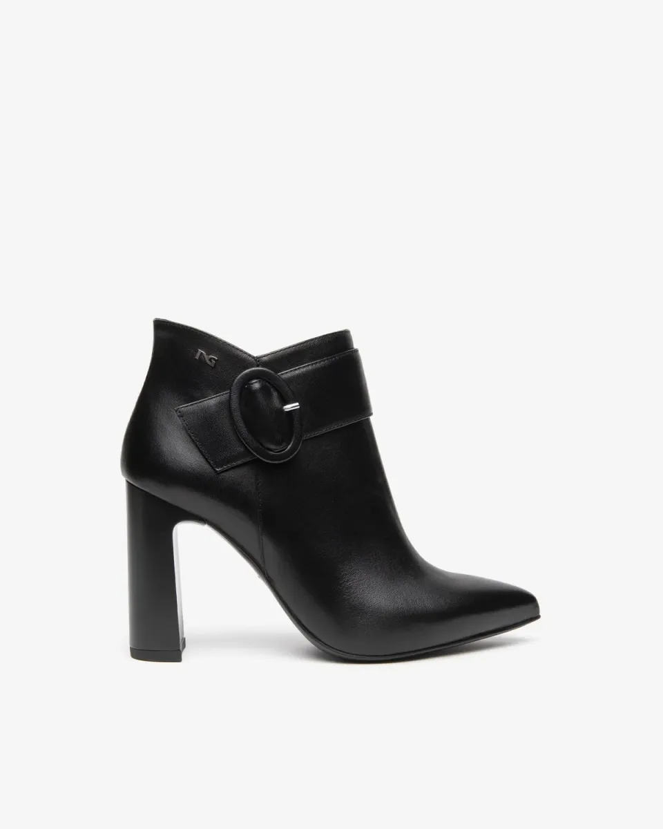 NeroGiardini botine damă piele toc 95mm cu cataramă