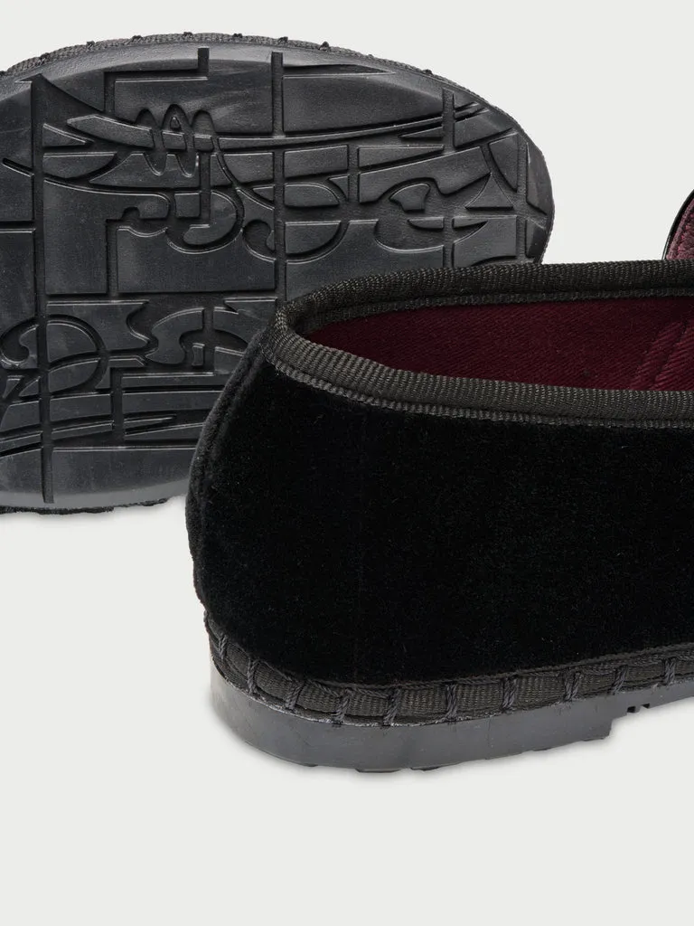 Flagelus Mina Black pantofi Mary Jane negru catifea