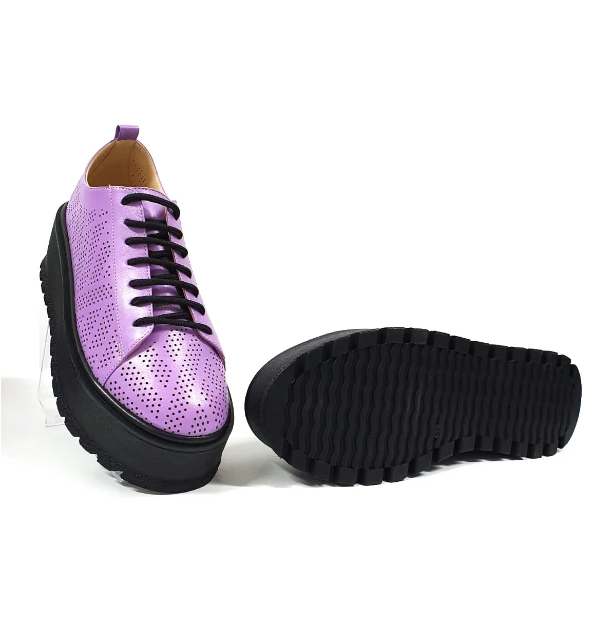 Catinca Shoes XP3 L pantofi dama perforati lila piele