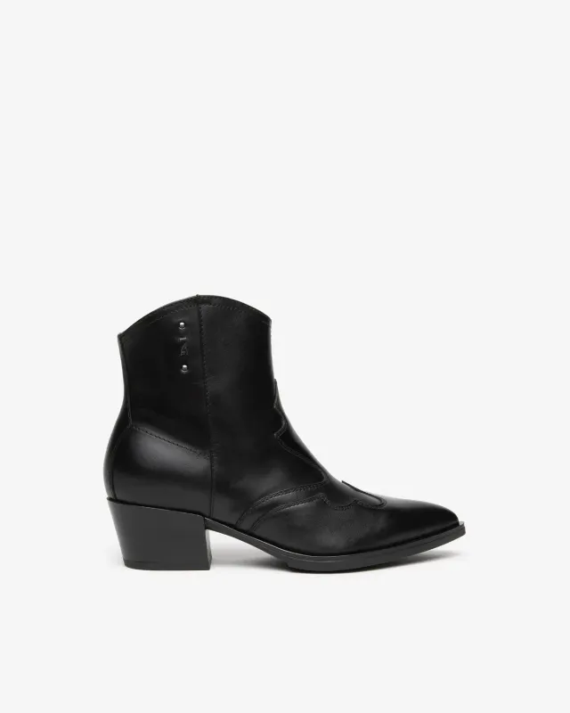 NeroGiardini botine dama piele western toc 50 mm