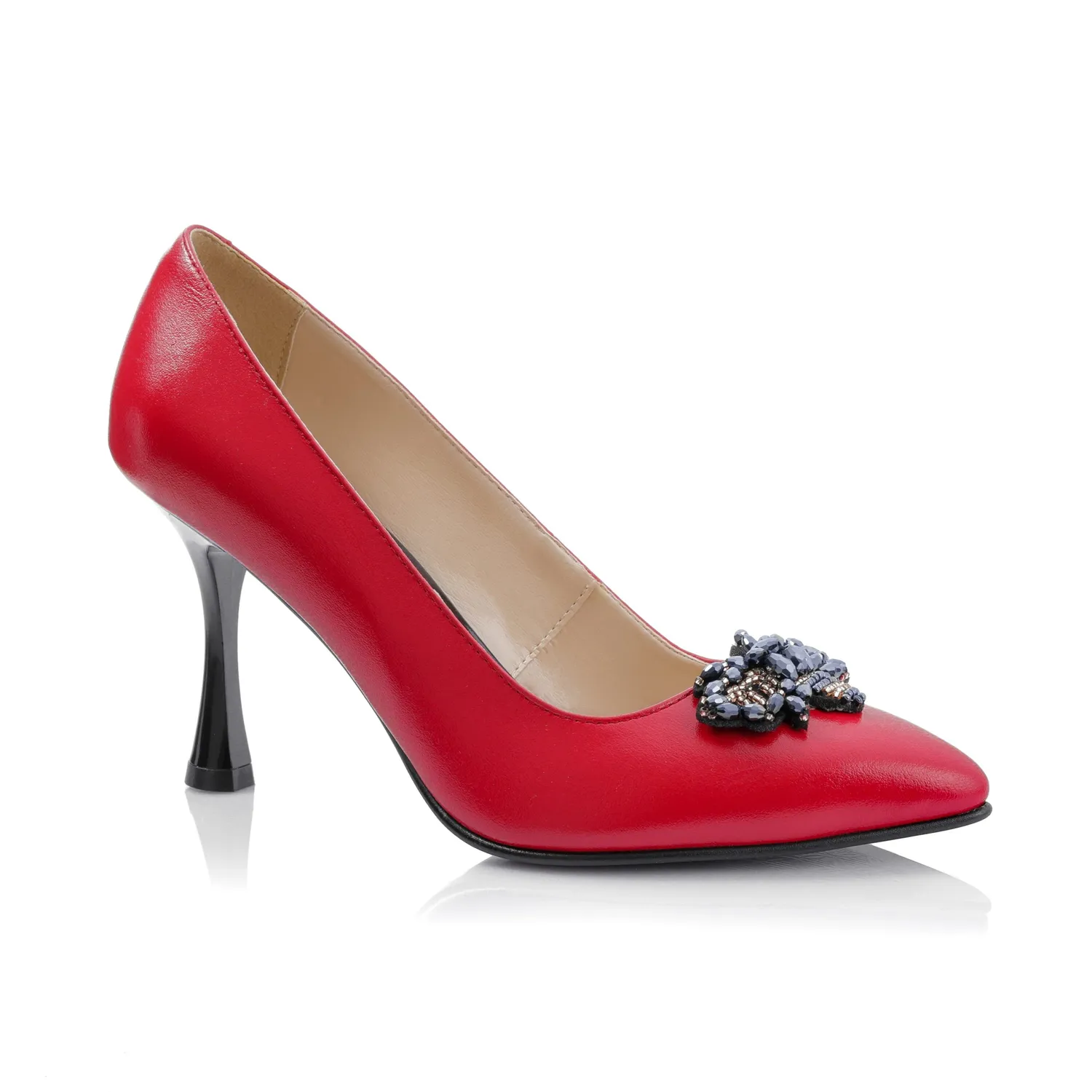 Catinca Shoes A67 RB pantofi piele naturala rosu