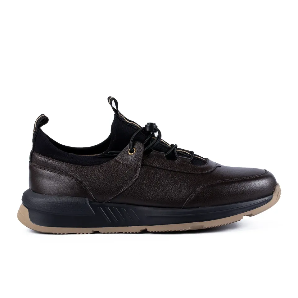 Lucas Shoes Sneaker 520 maro bizon piele