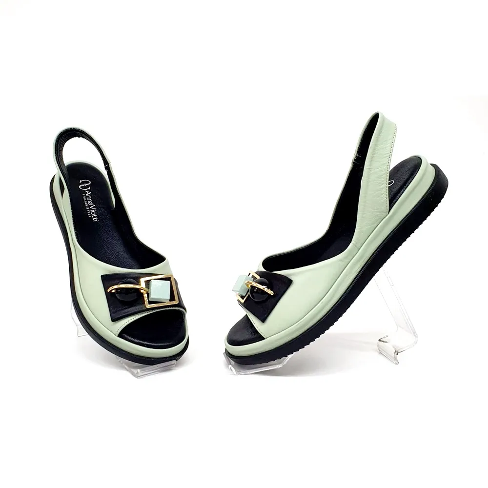Catinca Shoes D30-217VN sandale damă vernil piele